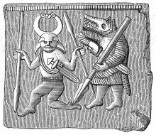 Бронзовая пластинка VIII века. Торслунда, о. Эланд, Швеция